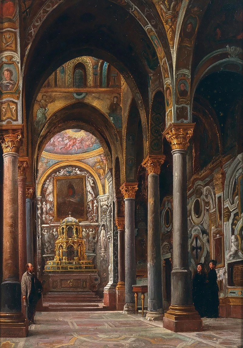 Interno della chiesa di Santa Maria dell'Ammiraglio, Palermo